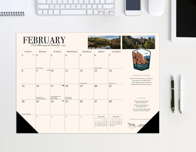 2026 Willow Creek National Parks 17" x 12" Monthly Desk Pad Calendar (57124)