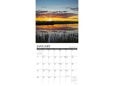 2024 Willow Creek Sunrise, Sunset 12" x 12" Monthly Wall Calendar (35535)