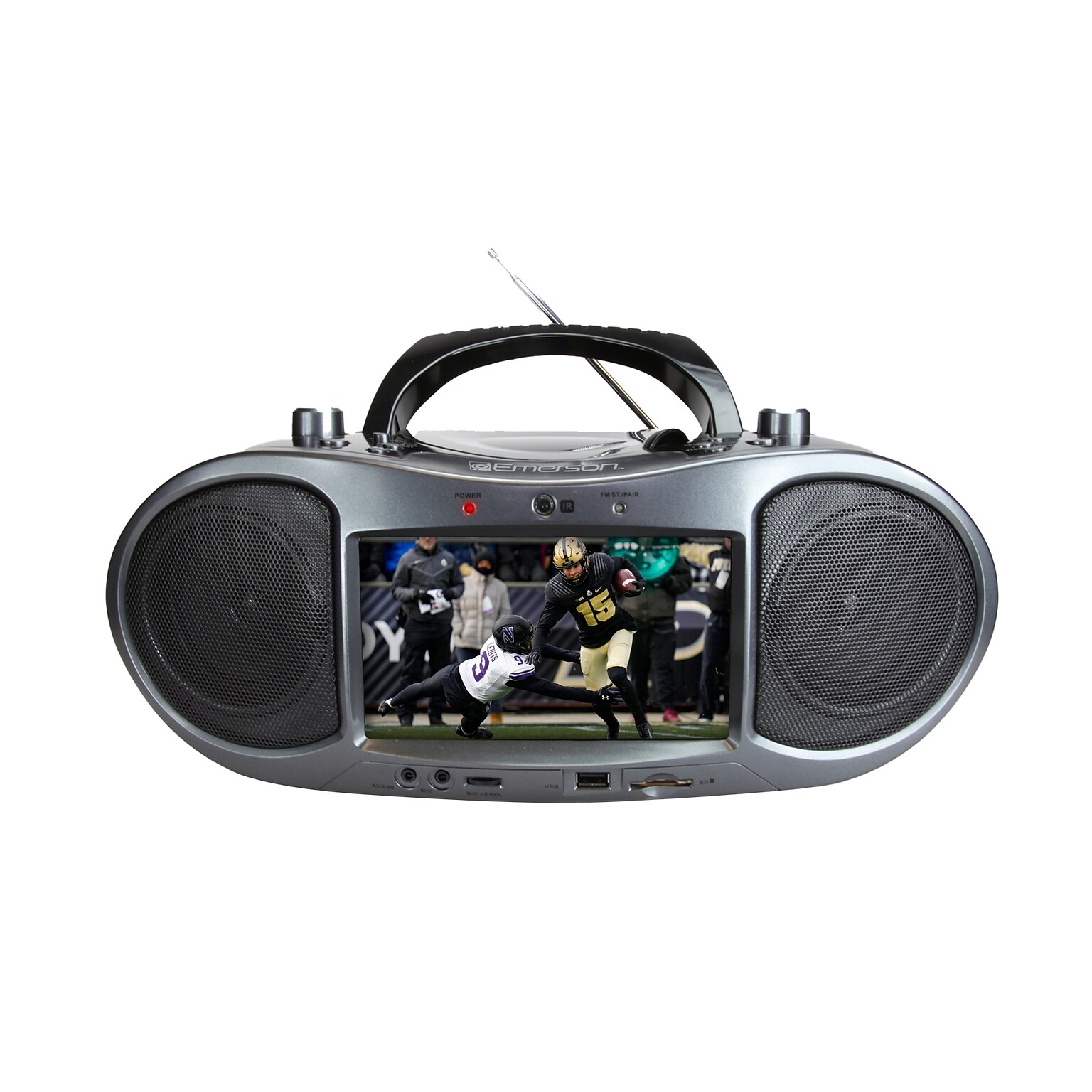Emerson Bluetooth Boombox Radio, Black (EDL-2560H)