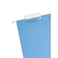 Smead Recycled Hanging File Folder, 5-Tab Tab, Legal Size, Blue, 25/Box (64160)