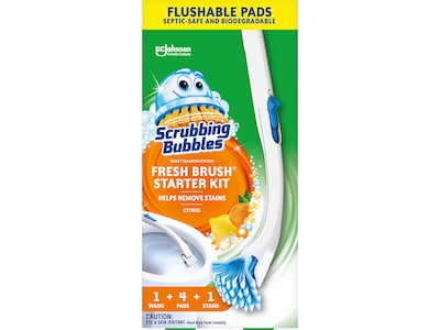 Scrubbing bubbles Fresh Brush Toilet Cleaning System Starter Kit, Citrus Scent (301822)