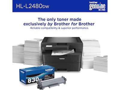 Brother HL-L2480DW Compact Wireless Black & White Laser Printer, Copy & Scan, Refresh Subscription Ready