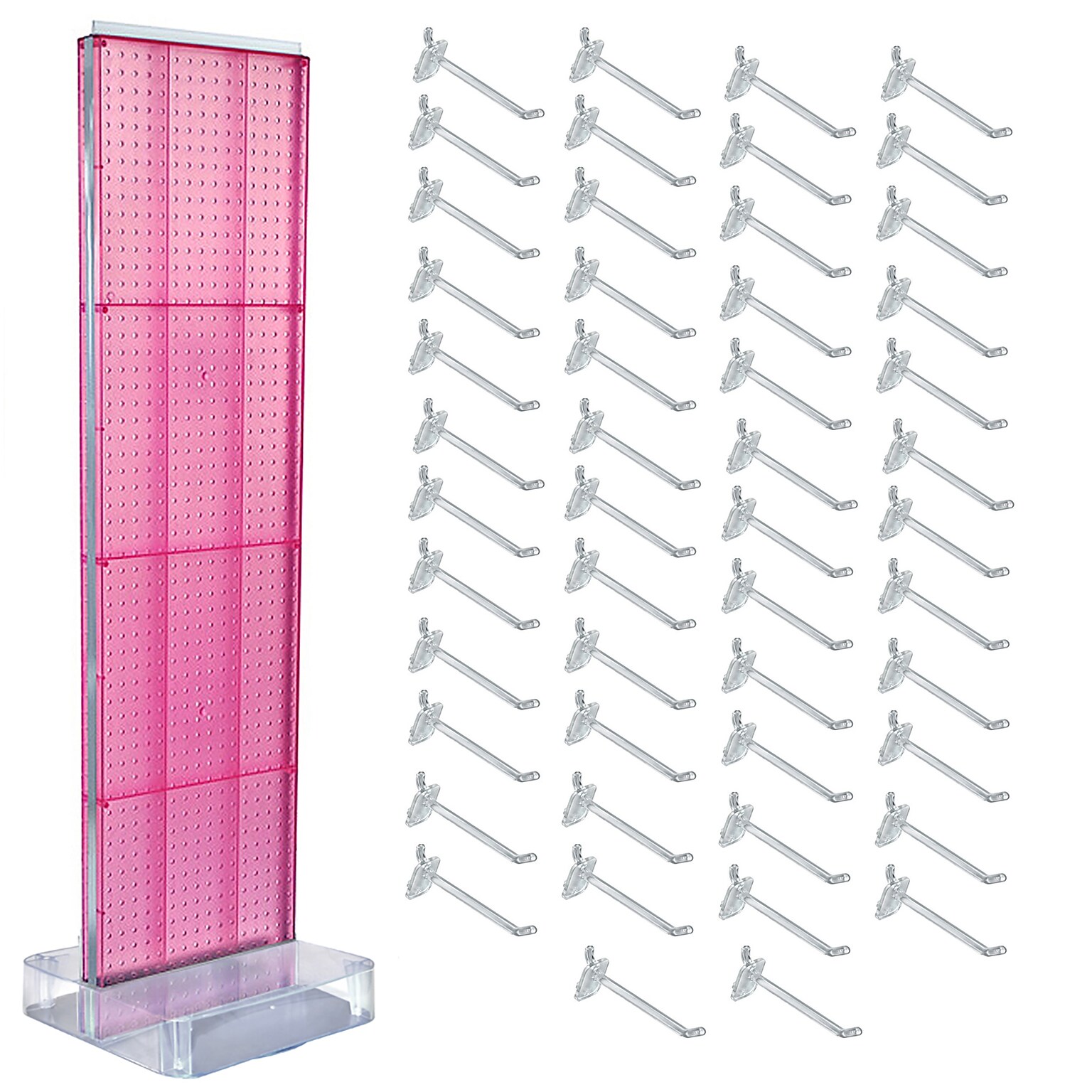 Azar Studio Base 60 x 17 Pegboard Floor Stand, Pink (700770-PNK-6C50)