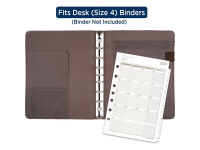 2024 AT-A-GLANCE 8.5 x 5.5 Daily & Monthly Planner Refill Pages, White/Gray (481-225A-24)
