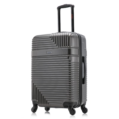 InUSA Resilience 25.59 Hardside Suitcase, 4-Wheeled Spinner, TSA Checkpoint Friendly, Coal (IURES00M-COA)