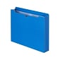 Quill Brand® Reinforced File Jacket, 2" Expansion, Letter Size, Blue, 50/Box (74920BE)