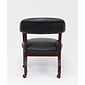 Boss Captain's Guest Armchair; With Casters, Black