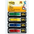 Post-it® Arrow Flags, 0.47 Wide, Assorted Primary Colors, 96 Flags/Pack (684-ARR3)