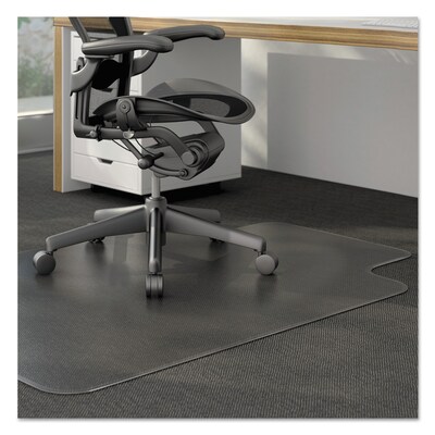 Alera® Carpet Chair Mat with Lip, 36 x 48, Low Pile, Clear Vinyl (CM12113ALEPL)