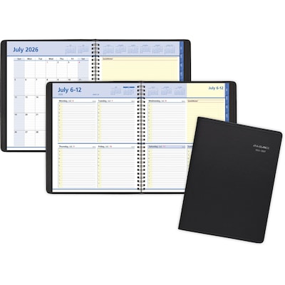 2026-2027 AT-A-GLANCE QuickNotes 8 x 10 Academic Weekly & Monthly Planner, Faux Leather Cover, Bla