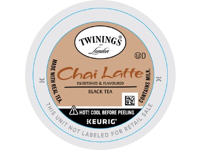 Twinings of London Chai Latte Black Tea, Keurig® K-Cup® Pods, 24/Box (TNA78919)