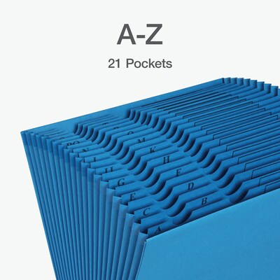 Pendaflex Standard Reinforced Expanding Wallet, Letter, Blue (17A-BLU)