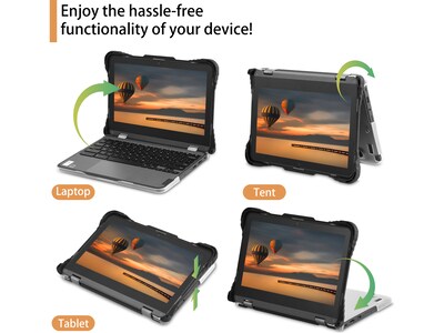 TechProtectus ShockProof 11.6" Laptop Case for Lenovo 300e/300w Gen3 Chromebook, Shock-Absorbing, Black (TP-LN-300E3)