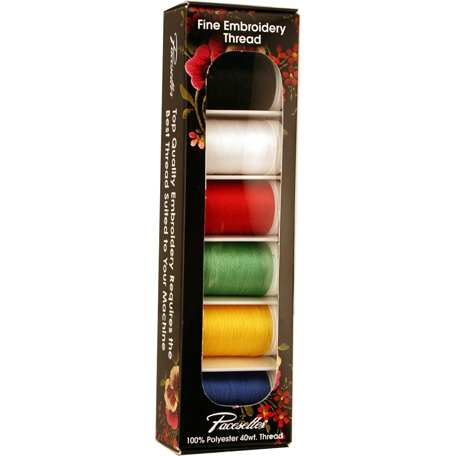 Brother Pacesetter Fine Embroidery Machine Thread, 6/Pack (SAEP706)