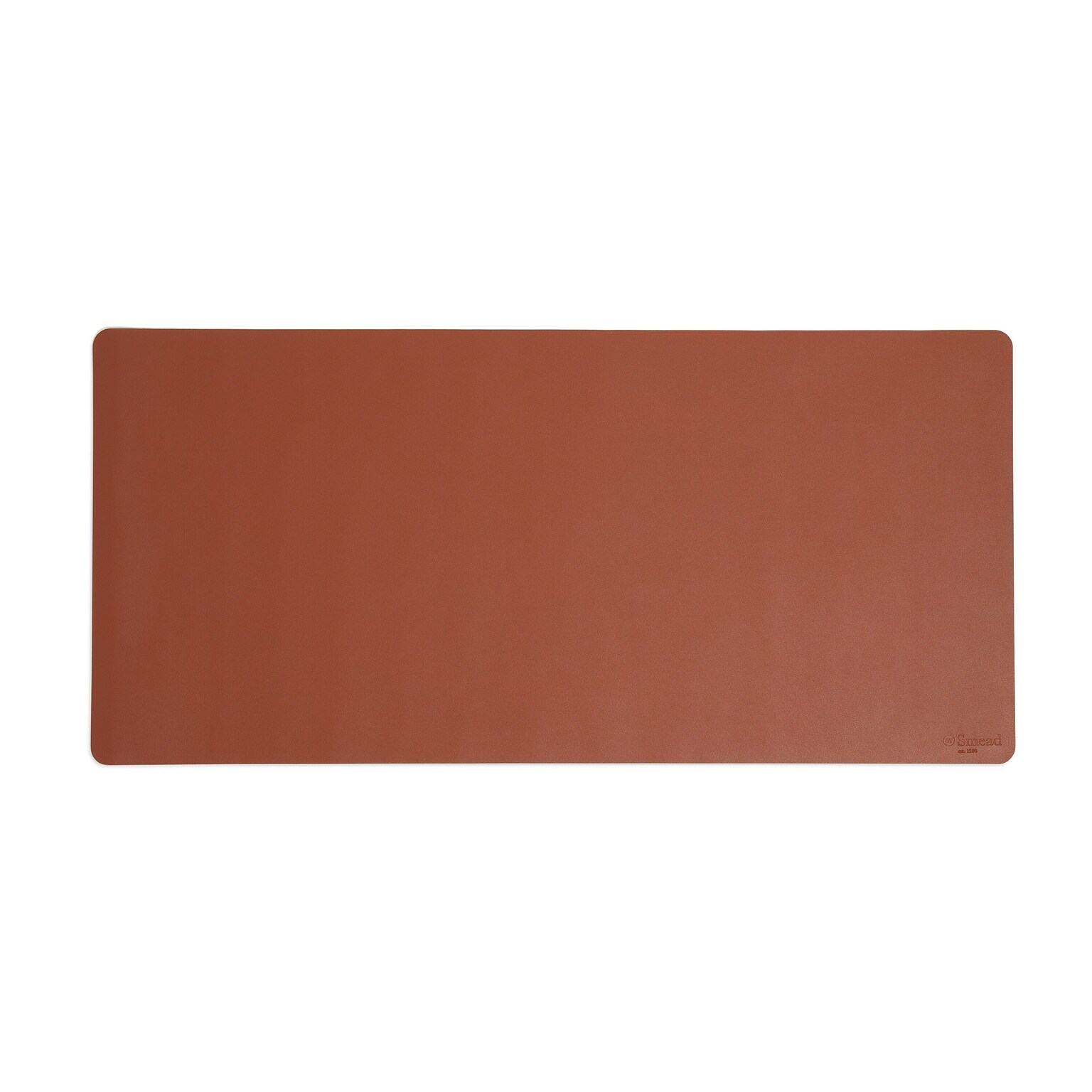 Smead Large Vegan Leather Anti-Slip Desk Pad, 36 x 17, Brown (SMD64827)
