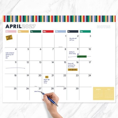 2027 TF Publishing Long Weekend 17" x 12" Monthly Desk or Wall Calendar, Multicolored (27-8504)