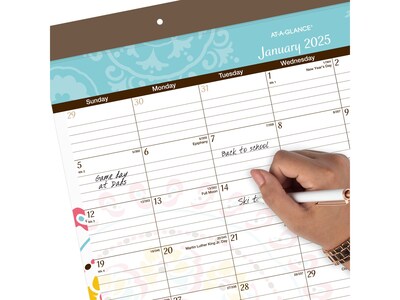 2025 AT-A-GLANCE Suzani 21.75" x 17" Monthly Desk Pad Calendar (SK17-704-25)