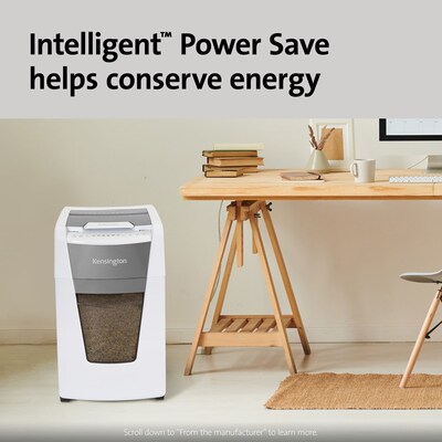 Kensington OfficeAssist Auto Feed Shredder A3000-HS Anti-Jam Micro Cut, Gray/White (K52051AM)