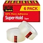 Scotch Super-Hold Transparent Clear Tape Refill, 0.75" x 27.77 yds., 1" Core, Clear, 6 Rolls/Pack (700K6)