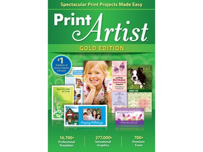 Avanquest Print Artist 25 Gold Design & Creative Printing for Windows, 1 User [Download]