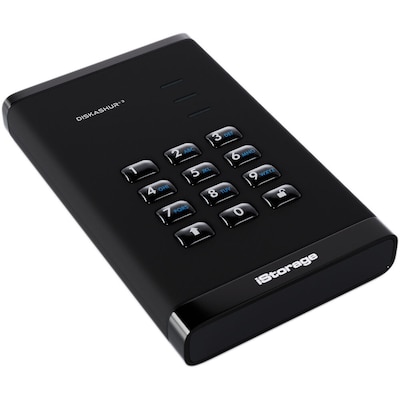 iStorage diskAshur3 2TB 2.5" USB 3.2 Gen 1 Encrypted Portable External Solid State Drive (IS-DA3-256-SSD-2000)