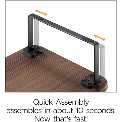 Lorell Quick Install Monitor Riser Stand, Up to 42" Monitor, Teak Brown (LLR99557)