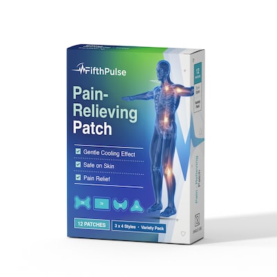 FifthPulse All Purpose Pain Relief Cold Patches, 12/Pack (FMN100536)