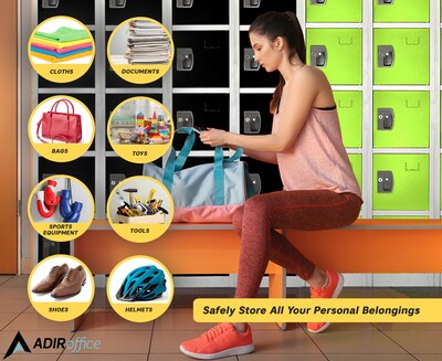 AdirOffice 72'' 6-Tier Green Storage Locker (629-206-GRN)