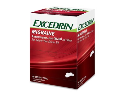 Excedrin Migraine 250mg Acetaminophen Caplet, 2/Packet, 30 Packets/Box (64498)