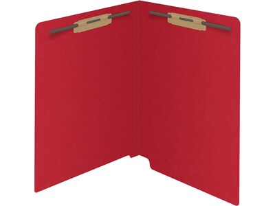 Medical Arts Press Reinforced End Tab File Folder, Straight Cut, Letter-Size, Red, 250/Carton (S-01502-RED-B)