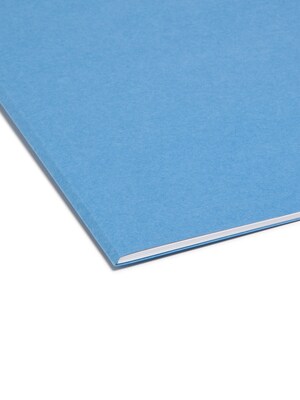 Smead File Folders, Reinforced Straight-Cut Tab, Letter Size, Blue, 100/Box (12010)
