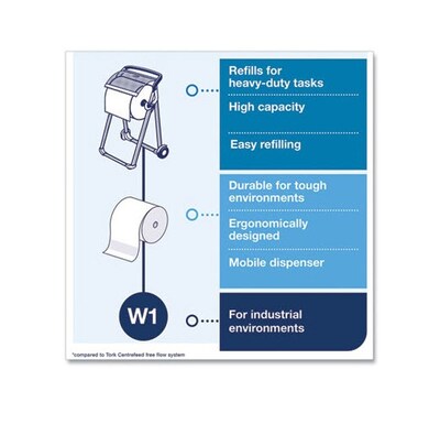 Tork Heavy-Duty Cleaning Cloth, 1-Ply, 12.6 x 912.2, White (TRK530105)
