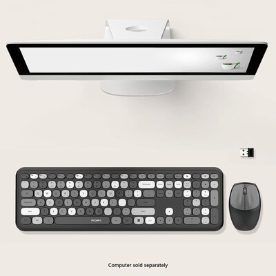 SaharaCase Wireless Keyboard and Mouse Combo, Black/Gray (KB1)