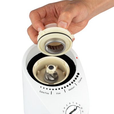Capresso Infinity Plus Burr Coffee Grinder, White (570.02)