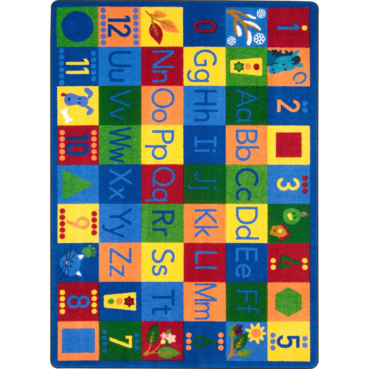 Joy Carpets Around the Block II Nylon 54 x 78 Machine Tufted Rug, Multicolored (2009C)