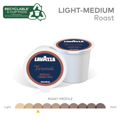 Lavazza Tiramisù Caffeinated Hot & Iced Coffee Keurig K-Cup Pods, Medium Roast, 88/Box (5000384724CT)