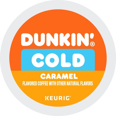 Dunkin' Cold Caramel Iced Coffee Keurig® K-Cup® Pods, Medium Dark Roast, 22/Box (5000375314)