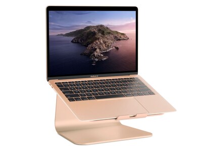 Rain Design mStand 10"W x 7.5"D Aluminum Laptop Stand, Gold (10071)