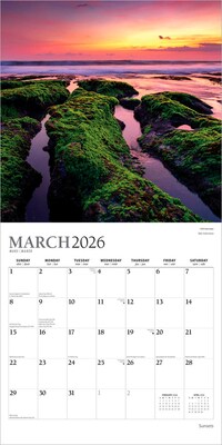2026 Plato Sunsets 12" x 12" Monthly Wall Calendar (9798330706730)
