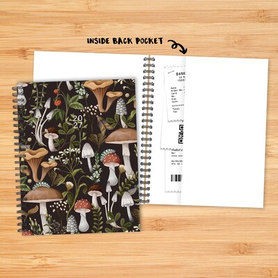 2027 Willow Creek Mushrooms 8.5" x 11" Calendar Year Weekly & Monthly Standard Planner, Assorted Colors (66867)
