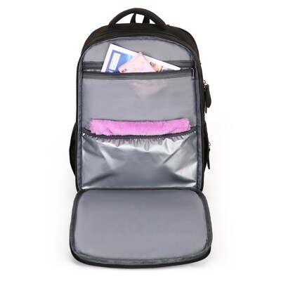DUKAP Baby Pro Expandable Diaper Backpack, Large, Black (BDKBAB17BLK)
