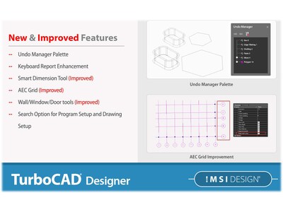 TurboCAD Designer 2D Drafting Software for Windows, 1 User [Download]