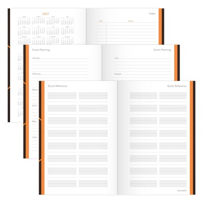 2027 AT-A-GLANCE 5" x 8.25" Calendar Year Daily Planner, Paperboard Cover, Brown/Orange (70-6201-30-27)