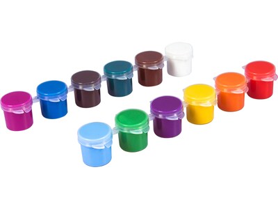 Cra-Z-Art Washable Kids' Paints, Assorted Colors, 2.15 Fl. Oz., 12/Pack (10628-24)