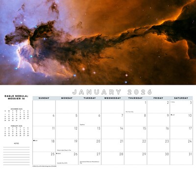 2026 Willow Creek Astronomy 6.5" x 15" Monthly Wall Calendar (54703)