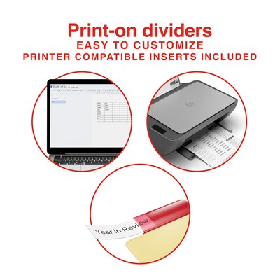 Staples® Insertable Big Tab Dividers, 5-Tab, Assorted (13485/11109)