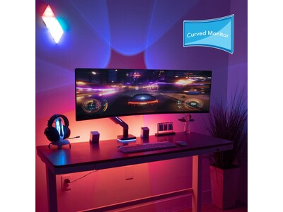 Mount-It! Adjustable Monitor Arm, Up to 49" Monitor, Grayish White/Matte Black (MI-4881)