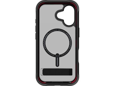 Zagg Rainier Snap with Kickstand MagSafe Phone Case for Apple iPhone 17, Shock Absorbing Bumpers, Smoke Black (702319172)