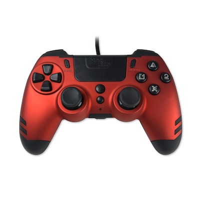 Lexip Metaltech Wired Controller for PS4/PC, Red (JVAMUL00151)