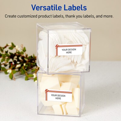 Avery Rectangle Multipurpose Labels, 1" x 2-5/8", White, 160/Pack (19479370587)
